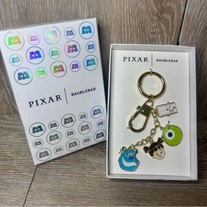 Pixar x BaubleBar Monsters Inc Keychain Set – Sulley, Mike, Boo Charms | NWT